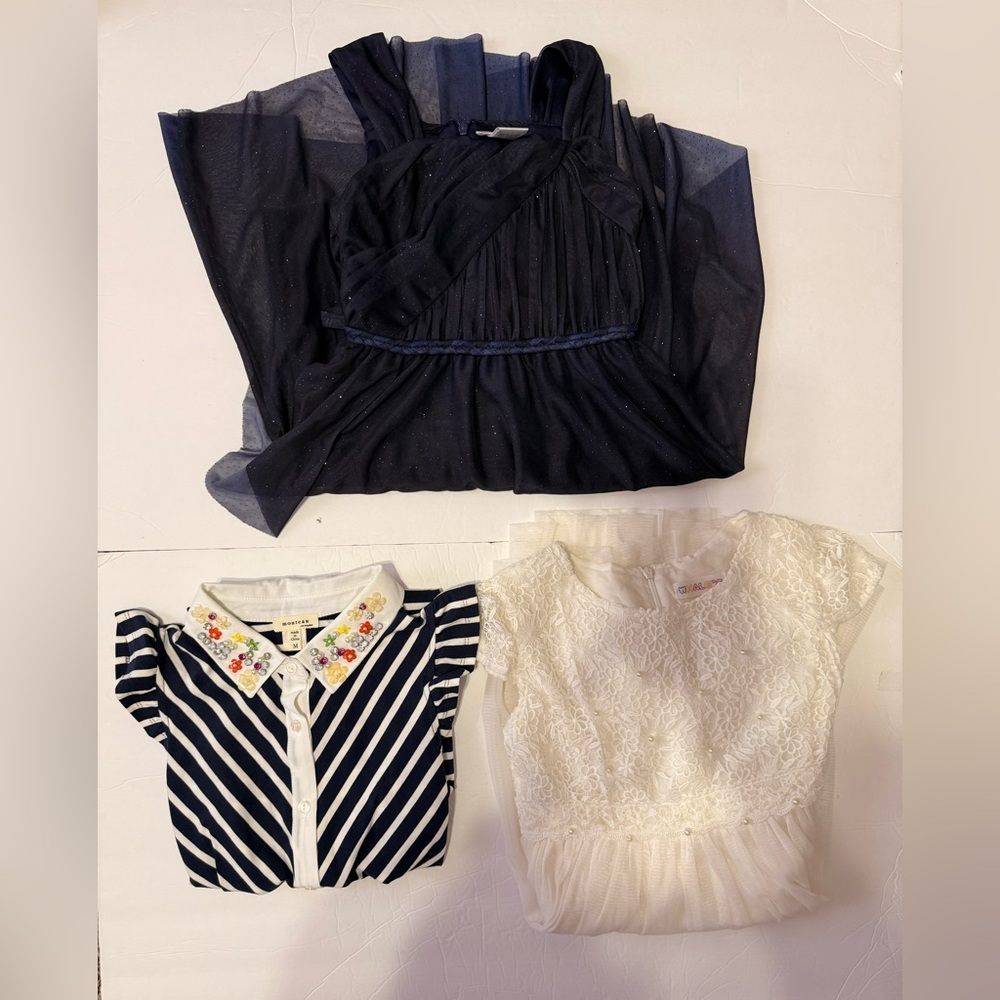 Girls 3 Dresses SZ M(7-8) (like brand new)